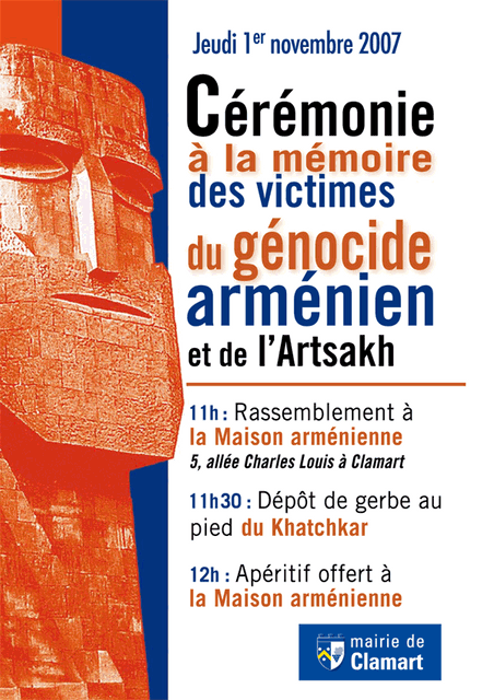 Cérémonie à la mémoire des victimes du génocide arménien et de l’Artsakh