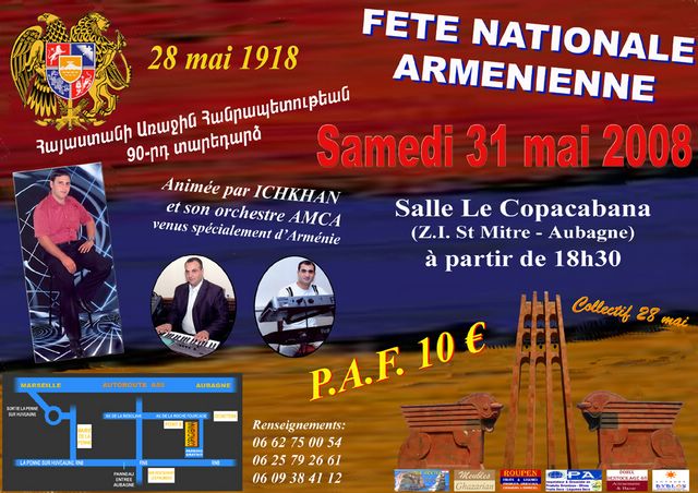 Soirée de la 1ère indépendance de la république d’Arménie à Aubagne