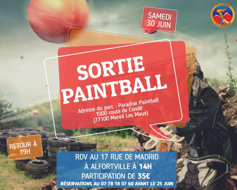 La FRA Nor Seround section d’Alfortville organise un paintball