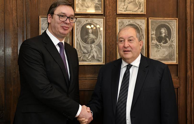 Rencontre à Munich entre le président arménien Armen Sarkissian et son homologue de Serbie, Alexandre Vucic