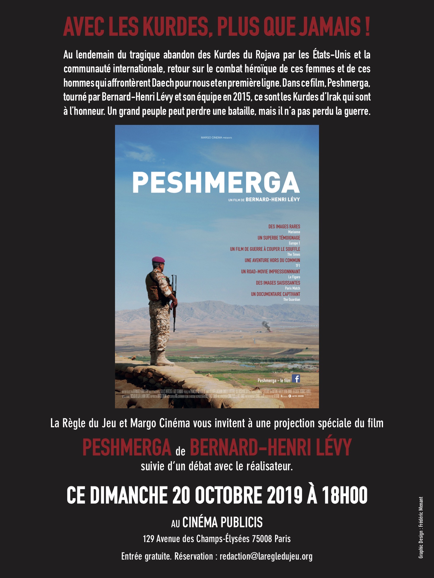 Projection de « Peshmerga » et débat avec BHL