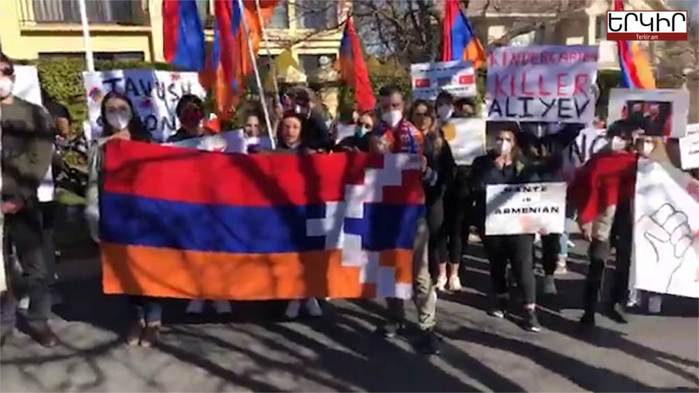 Les Arméniens manifestent à Canberra (Australie) leur soutien à l’Arménie et l’Artsakh face à l’Ambassade d’Azerbaïdjan