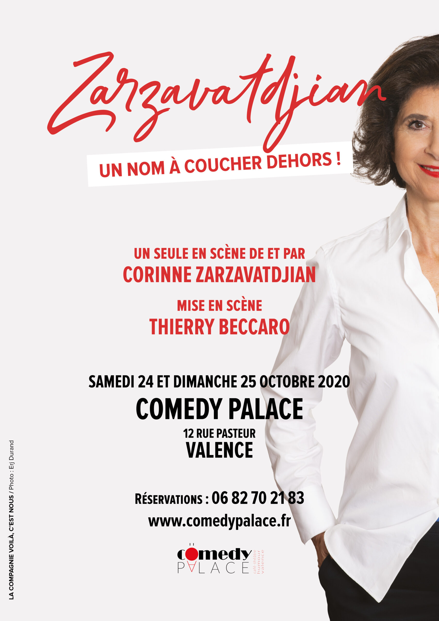 Corinne Zarzavatdjian au Comedy Palace de Valence le 24 et 25 octobre