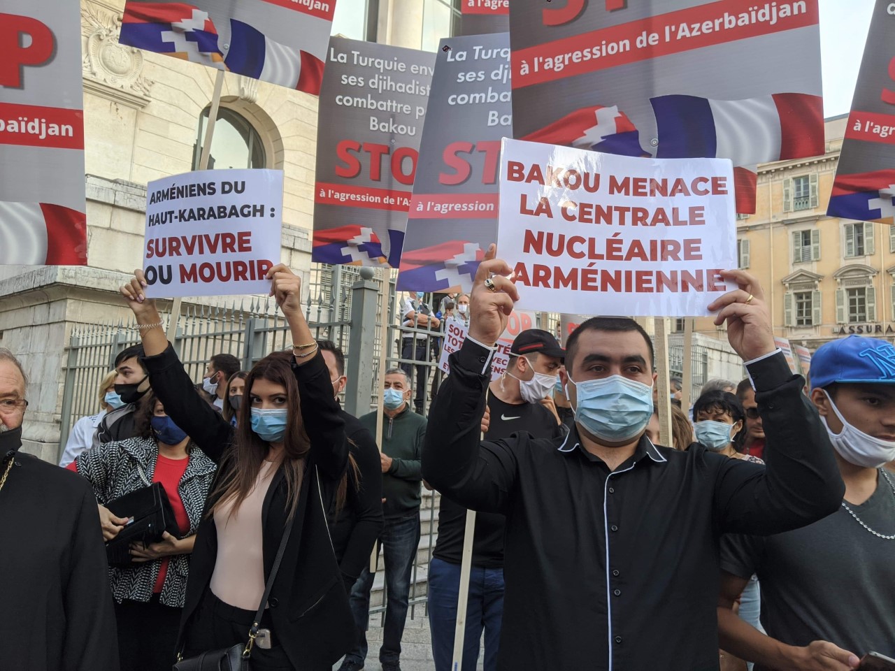 Rassemblement de soutien pour l’Arménie et l’Artsakh à Nice