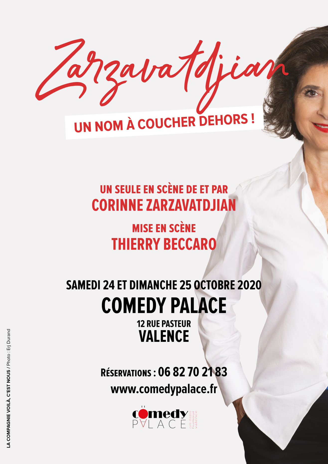 Corinne Zarzavatdjian au Comedy Palace de Valence ce samedi 24 et dimanche 25 octobre