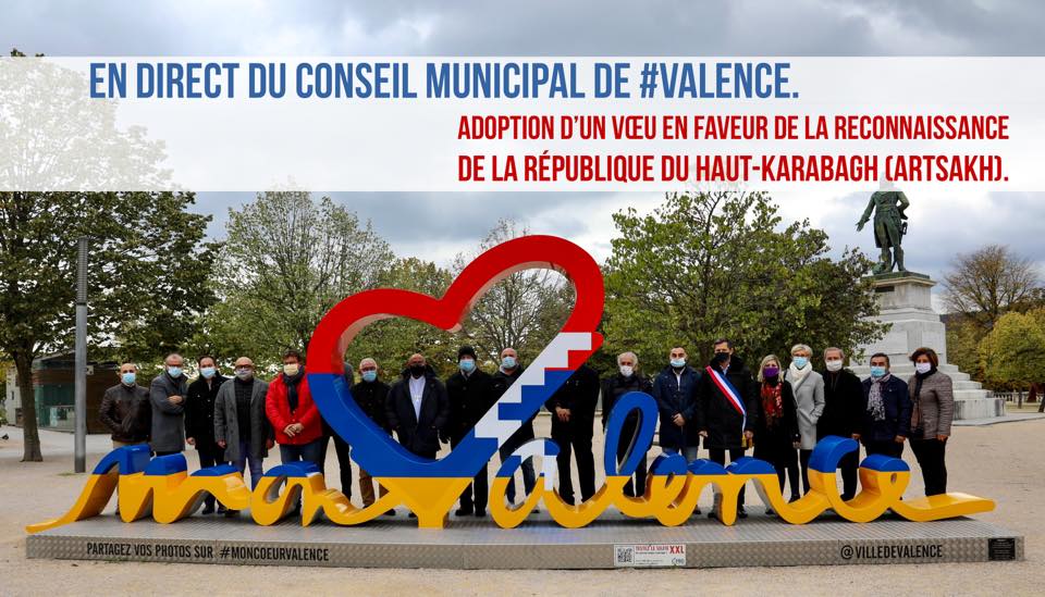 Le conseil municipal de Valence adopte à l’unanimité un vœu de reconnaissance de la République du Haut-Karabagh (Artsakh)