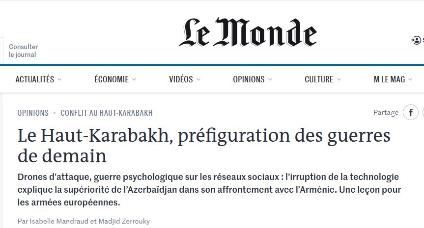 Le Haut-Karabakh, préfiguration des guerres de demain