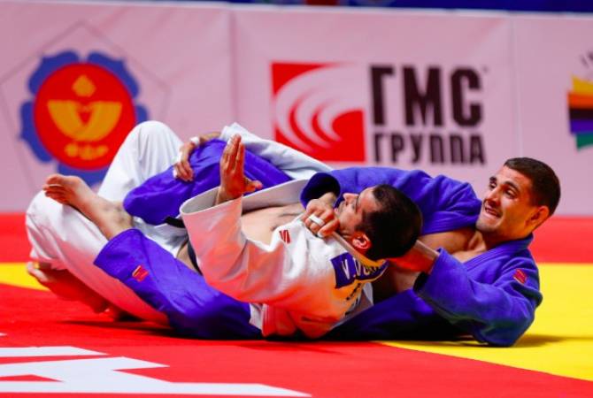 L’équipe d’Arménie de judo à l’entraînement avant le tournoi international de Tel Aviv le 18 février