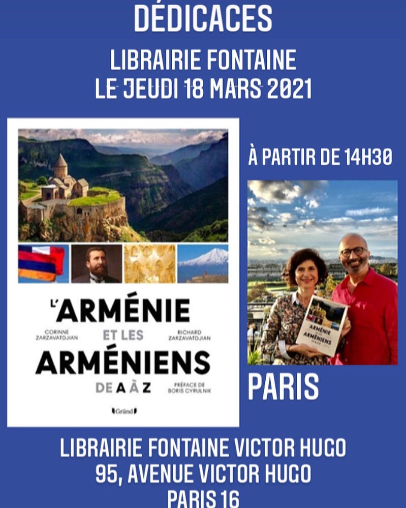 Corinne et Richard Zarzavatdjian en dédicace à Paris à la Librairie Fontaine jeudi 18 mars