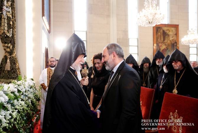 Le Catholicos Aram Ier de la Grande Maison de Cilicie a adressé un message de félicitations au Premier ministre Nikol Pachinian