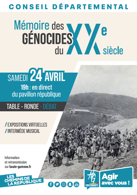 24 avril : table-ronde sur la « Mémoire des génocides du XXe siècle »