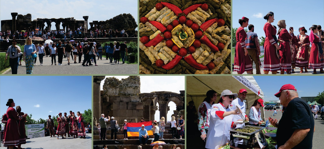 10e Festival panarménien du dolma sur le site archéologique de Zvartnots le 22 mai