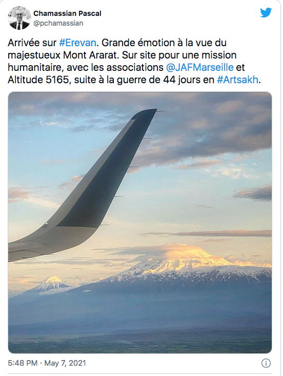 Pascal Chamassian : grande émotion devant le Mont Ararat