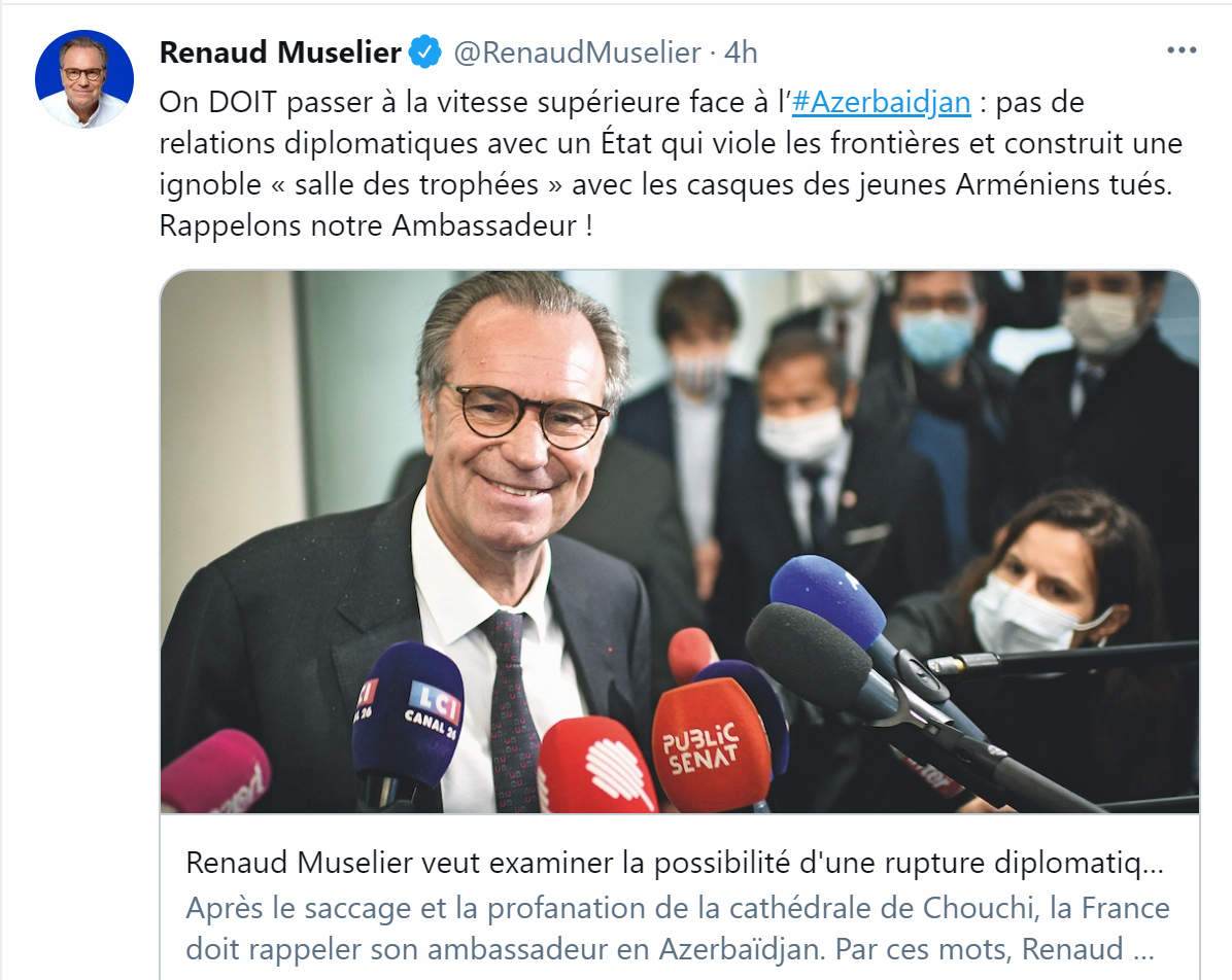 Muselier : « Pas de relations diplomatiques… »