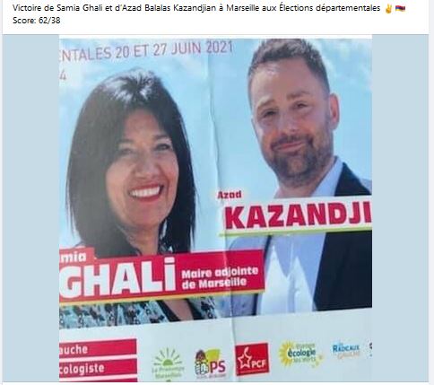 Victoire de Samia Ghali et d’Azad Balalas Kazandjian à Marseille