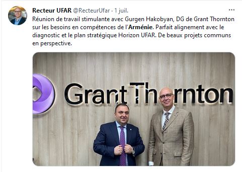 Réunion de travail stimulante avec Gurgen Hakobyan