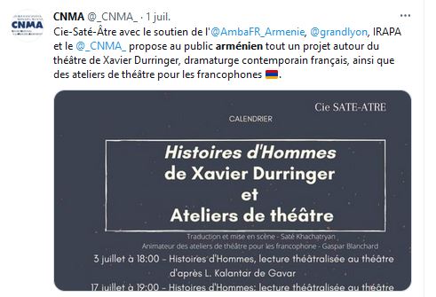 Projet autour du théâtre de Xavier Durringer