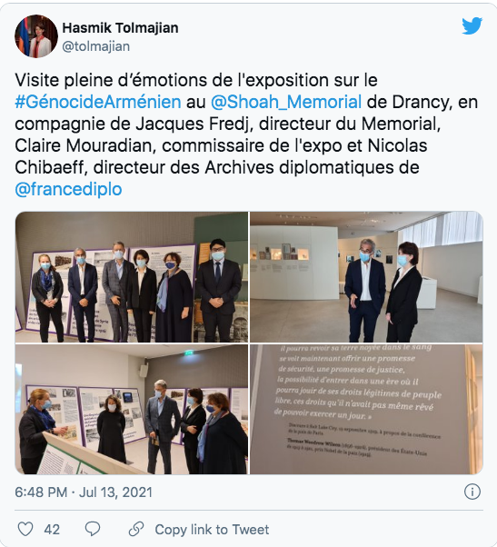 Hasmik Tolmadjian : visite de l’expo au mémorial de la Shoah