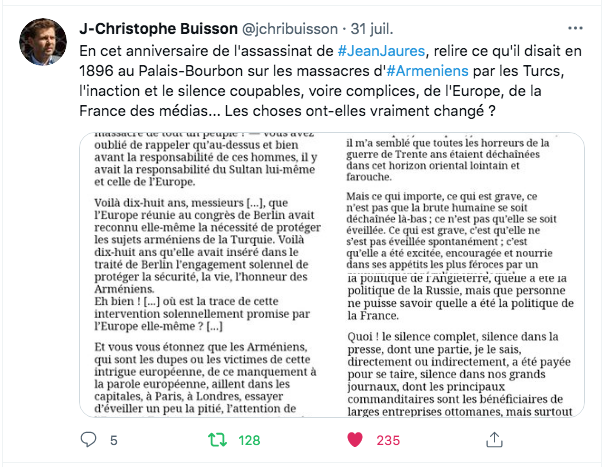 J.C. Buisson : depuis Jean Jaures les choses ont-elles changé ?