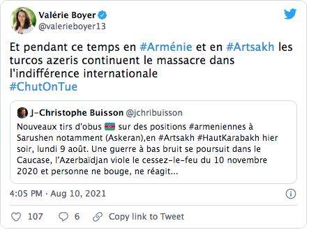 Valérie Boyer : l’indifférence face aux turco-azéris