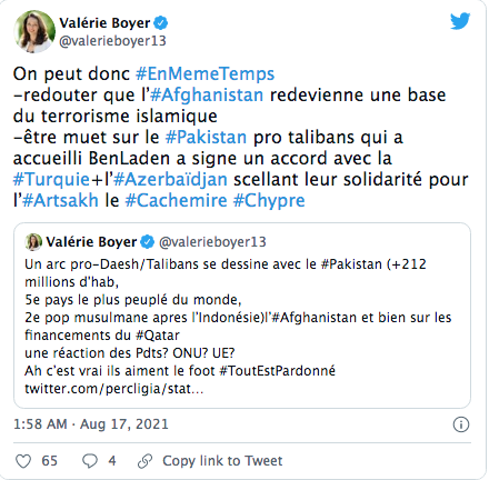 Valérie Boyer : silence sur le Pakistan allié de la Turquie