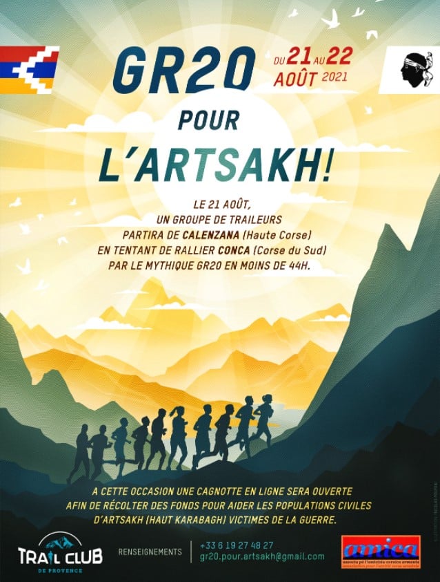 GR20 pour l’Arrsakh, la Corse solidaire de l’Artsakh ce samedi 21 août