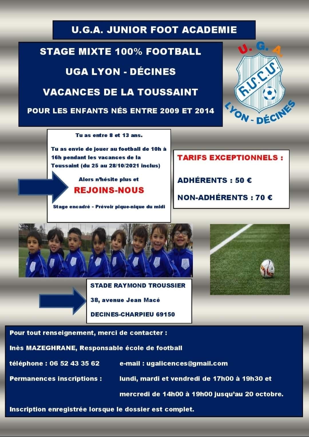 U.G.A. JUNIOR FOOT ACADÉMIE !