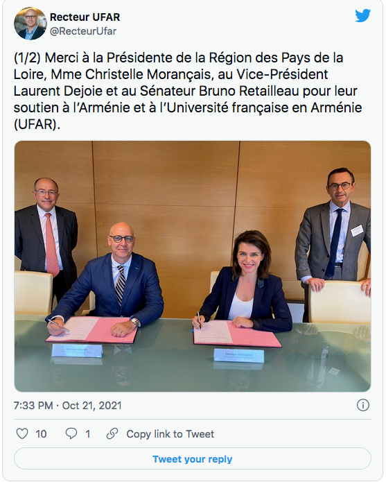 UFAR : merci à Mme Morançais, M. Retailleau et M. Dejoie