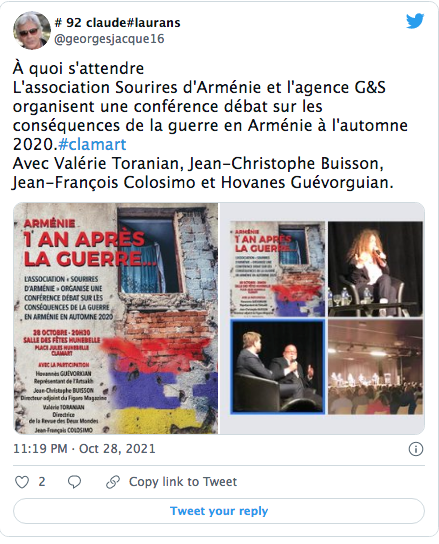 92 Claude Laurans : débat à Clamart sur l’Artsakh