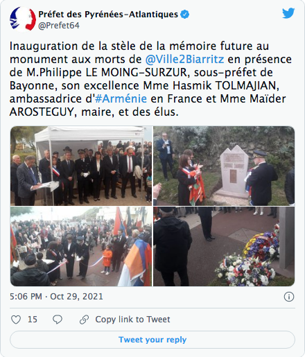 Préfet des Pyrénées-Atlantiques : inauguration avec H. Tolmajian