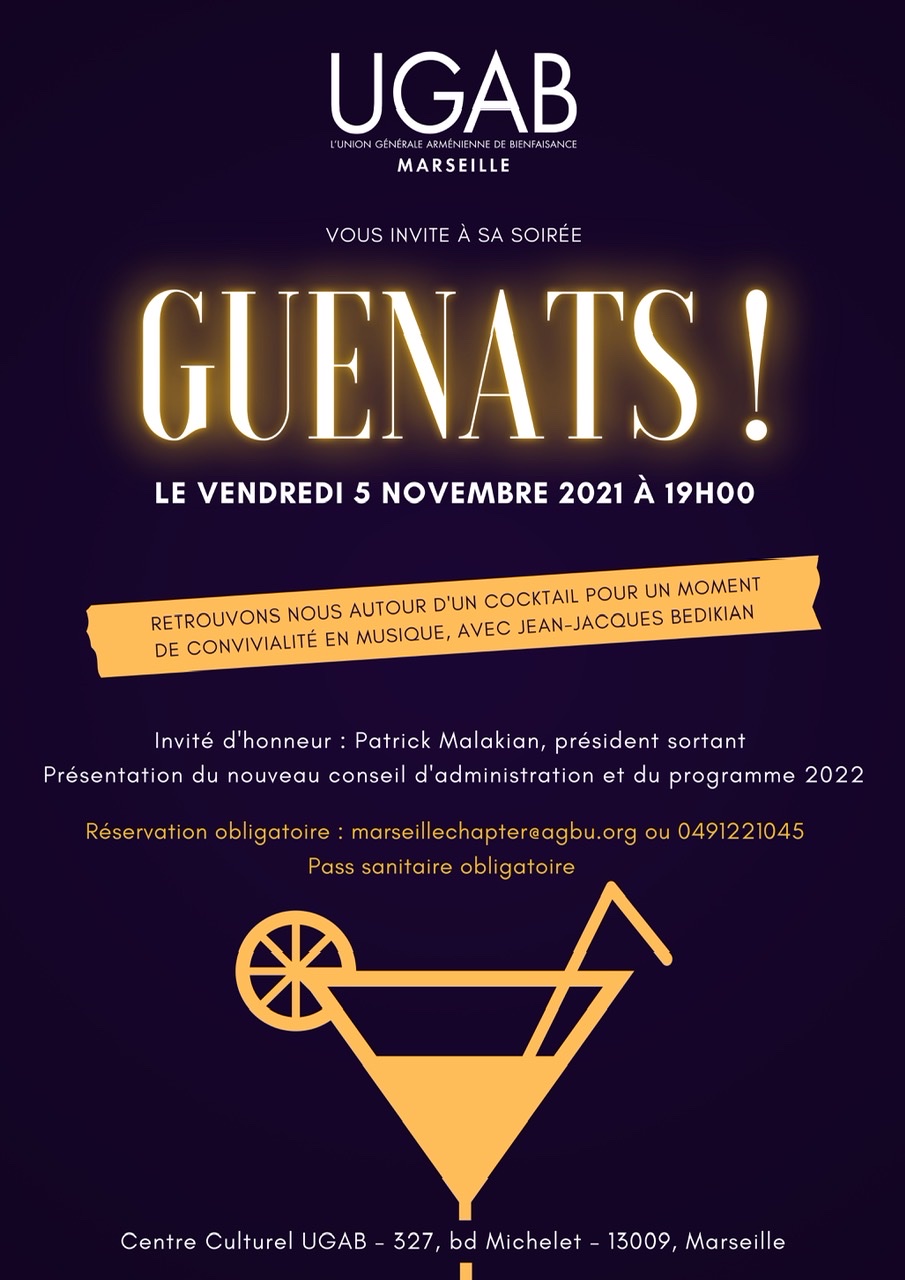 UGAB Marseille : Soirée Guenats ! le 5 novembre