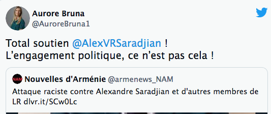 Aurore Bruna soutient Alexandre Saradjian