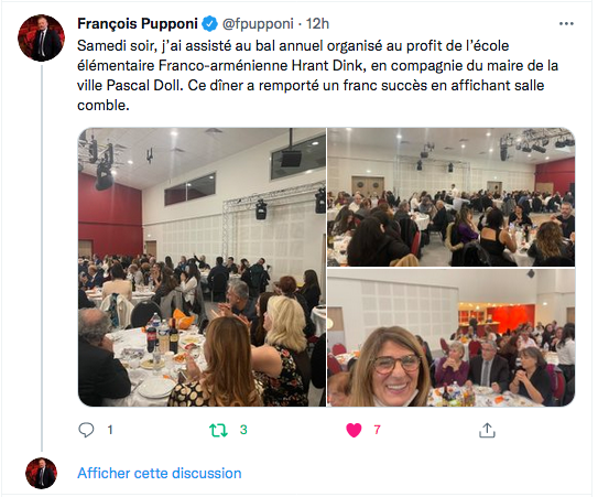 F.Pupponi : bal annuel de l’école Hrant Dink