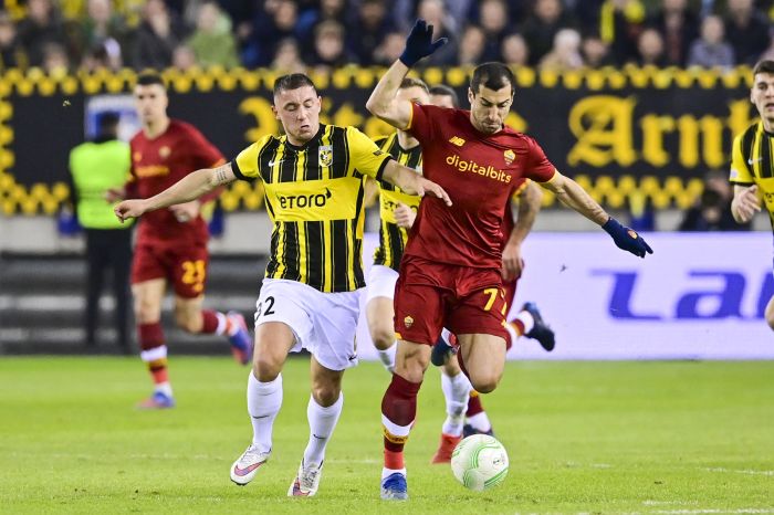 L’AS Rome s’impose 1-0 face à Vitesse en premier match de la 1/8e de finale d’UEFA Conference League, Henrikh Mkhitaryan était titulaire