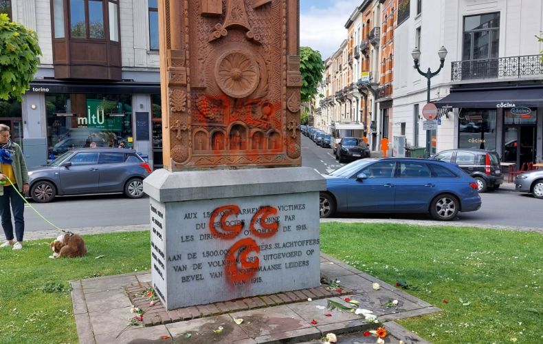 Le khachkar arménien dédié aux victimes du génocide arménien à Bruxelles a été vandalisé