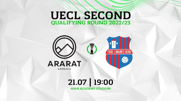 Ararat-Armenia Erévan – Payde ce soir à 19 heures à Erévan (17h en France) pour le 2e tour des qualifications de l’Europa Conference League