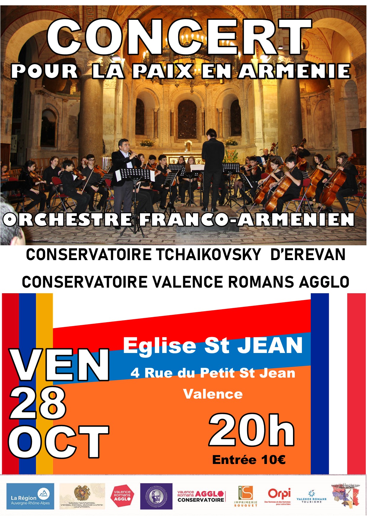 Concert pour la paix en Arménie, ce vendredi à Valence avec les jeunes musiciens du conservatoire Tchaïkovsky d’Erévan et le conservatoire Valence Romans Agglo