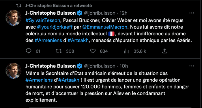 J.C Buisson / Artsakh :  Colère à l’Élysée