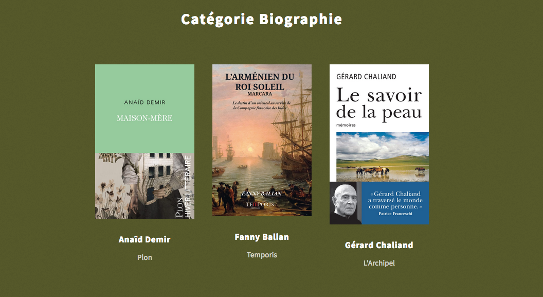 Les Trophées des NAM catégorie Biographie