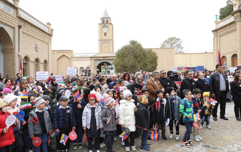 Rassemblement de soutien à l’Artsakh à Ispahan (Iran) avec la participation des habitants de Nor Jugha et Shahinshahr