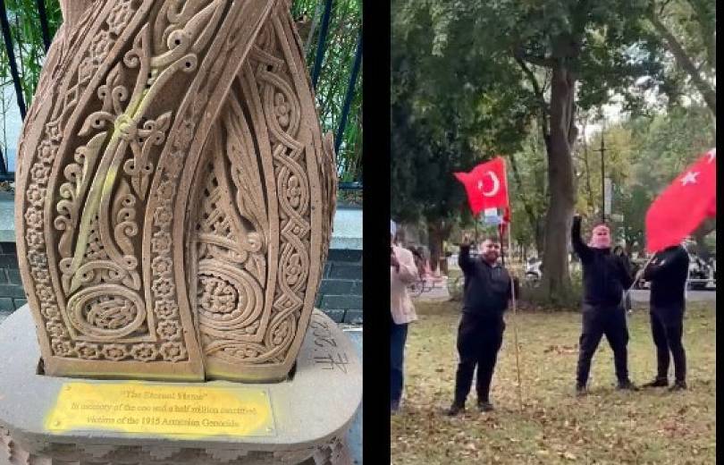 Le mémorial dédié aux victimes du génocide des Arméniens à Longres en Grande-Bretagne a été vandalisé