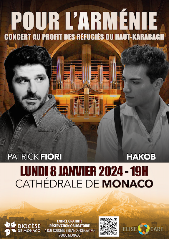 Concert le 8 janvier à Monaco avec Patrick Fiori et Hakob