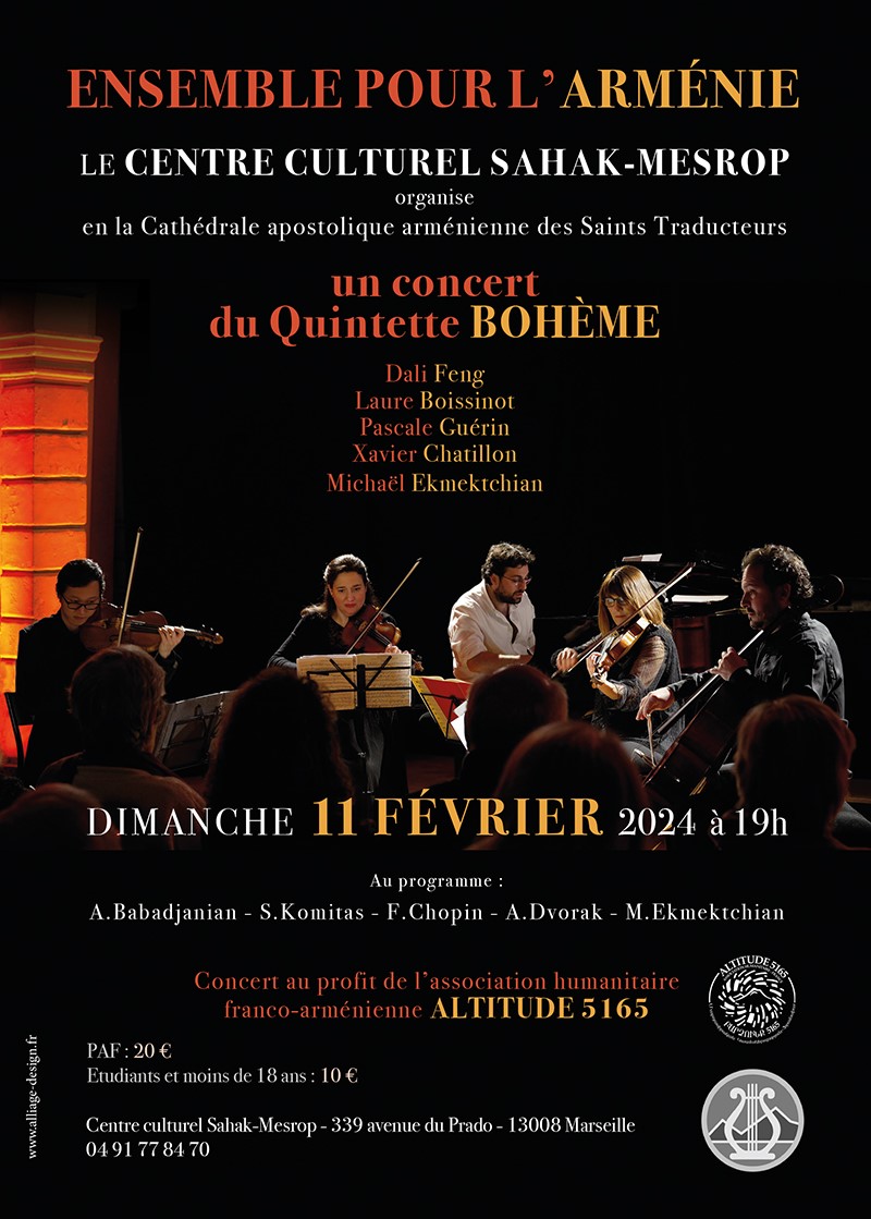 Concert exceptionnel du Quintette BOHEME