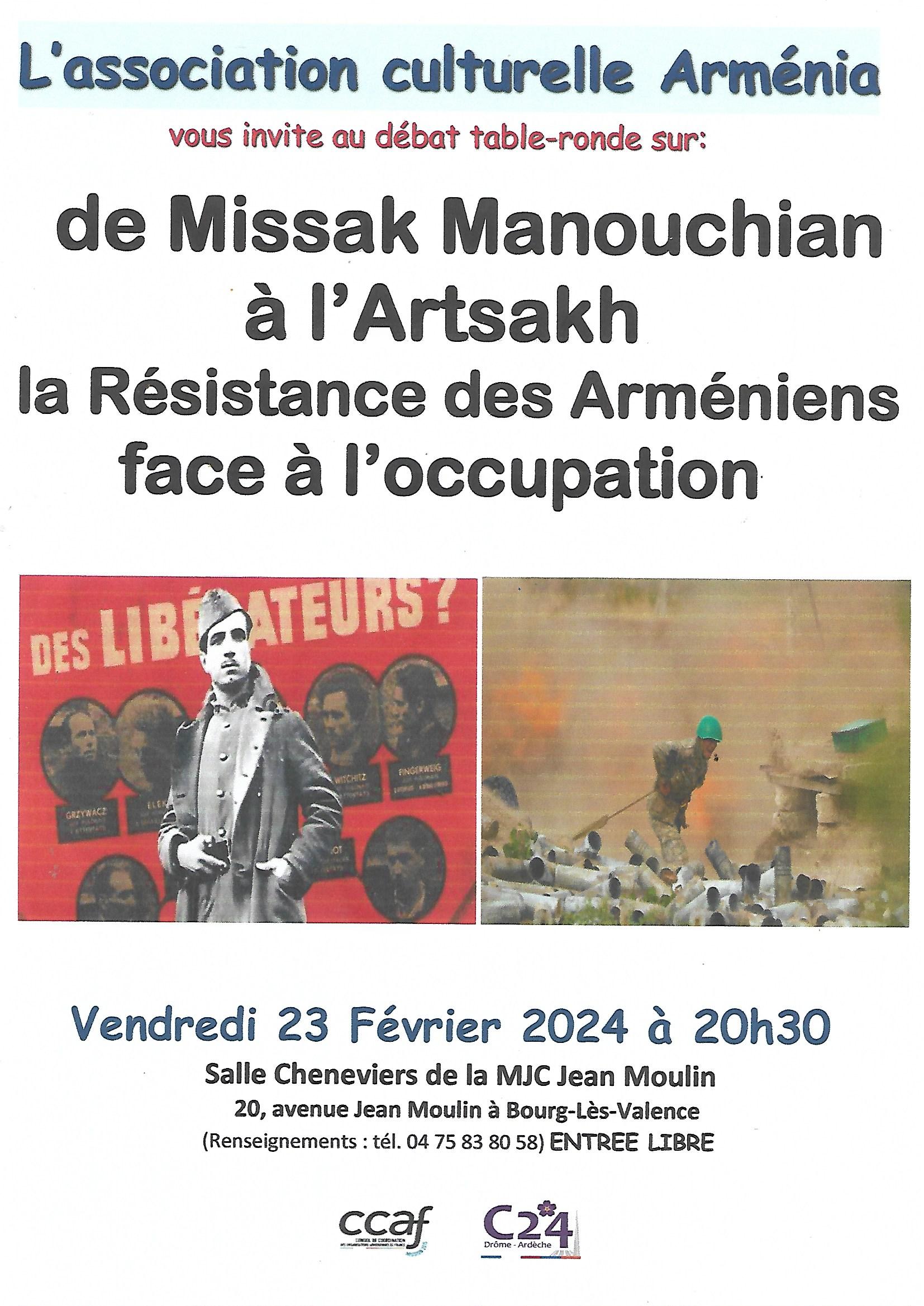 Débat d’« Arménia » ce vendredi : de Manouchian à l’Artsakh, la Résistance des Arméniens face à l’occupation