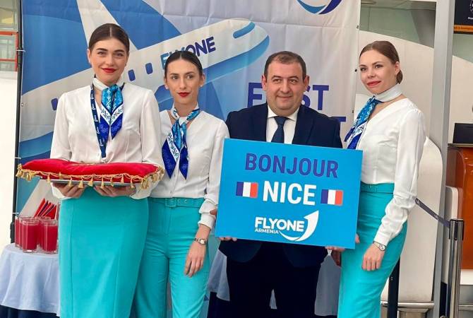 La compagnie aérienne FlyOne Armenia a lancé des vols Erevan-Nice-Erevan