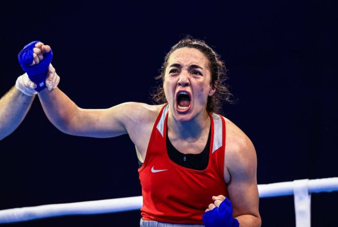 La boxeuse Ani Hovsepyan (Arménie) est en quarts de finale du tournoi de visa des J.O. de Paris