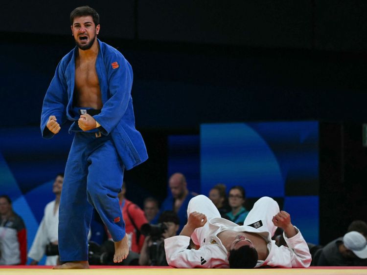 L’Arménien Aram Grigorian sous les couleurs des Emirats Arabes Unis a atteint les quarts de finale de judo aux JO de Paris -90 kg