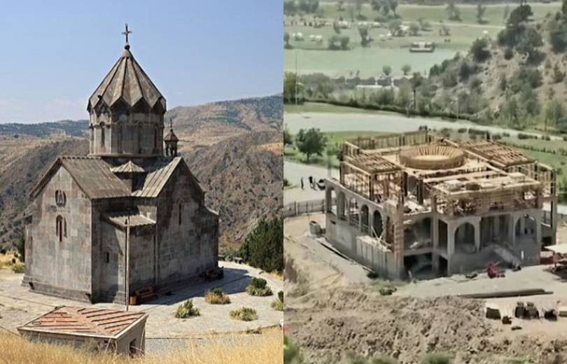 L’Azerbaïdjan construit une mosquée après avoir démoli l’église arménienne de Sourp Hambardzoum à Berdzor