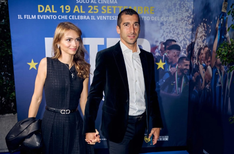 L’ex-capitaine de l’équipe d’Arménie, Henrikh Mkhitaryan et son épouse ont participé à la première du film sur l’« Inter » Milan