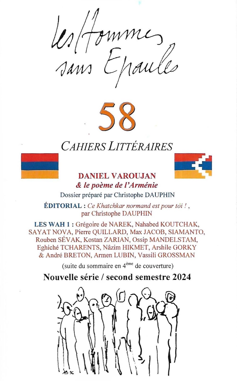 L’Arménie est le thème principal du numéro 58 des cahiers littéraires « Les Hommes sans Épaules »